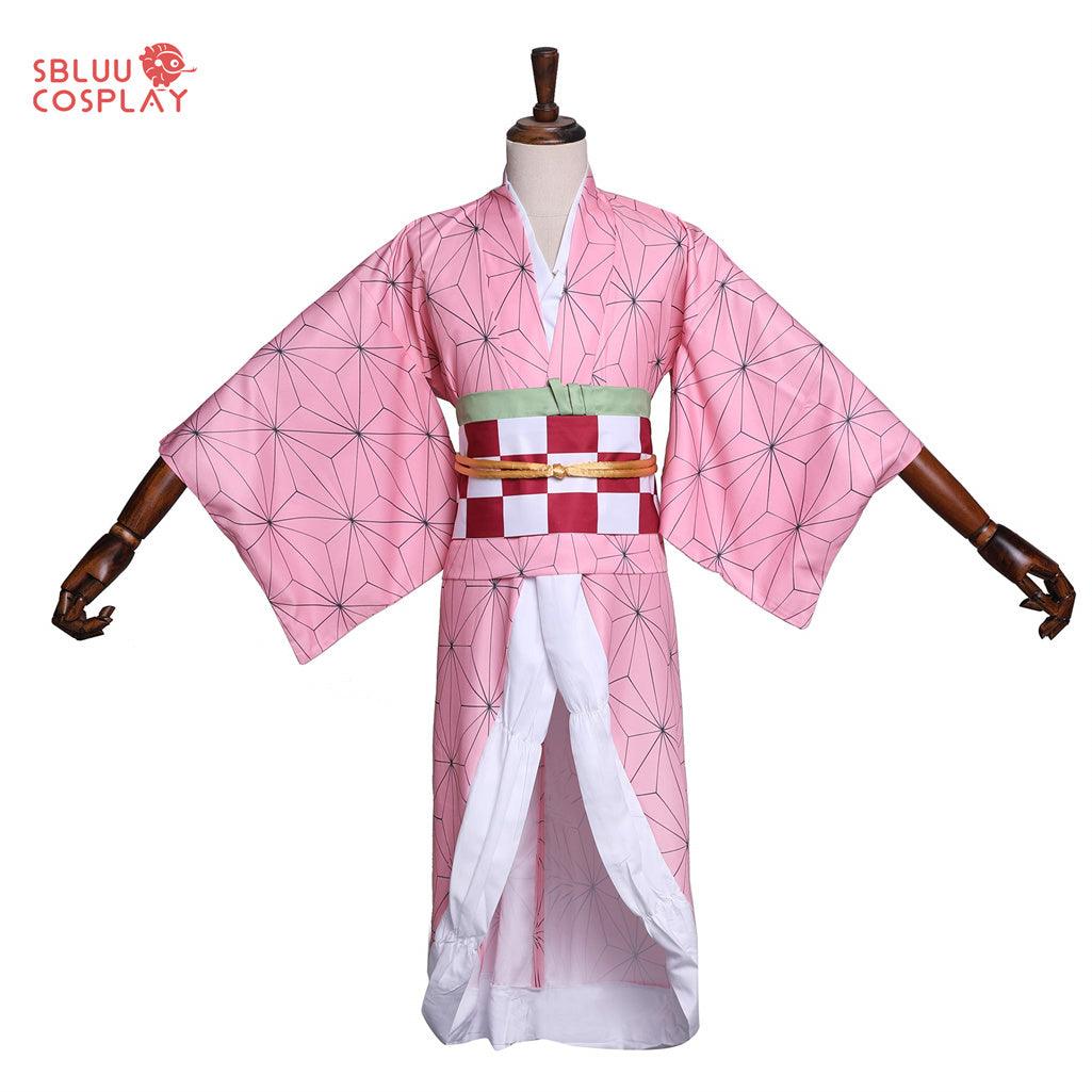 Demon Slayer Kamado Nezuko Cosplay Costume Kimono Outfit - SBluuCosplay