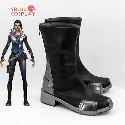 SBluuCosplay Game Valorant Fade Cosplay Shoes Custom Made Boots - SBluuCosplay