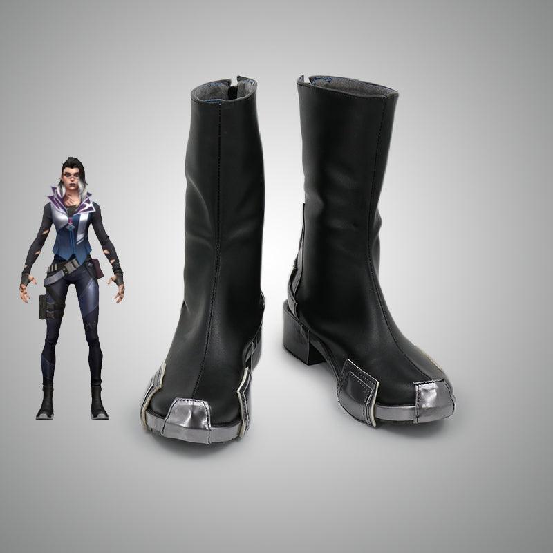 SBluuCosplay Game Valorant Fade Cosplay Shoes Custom Made Boots - SBluuCosplay