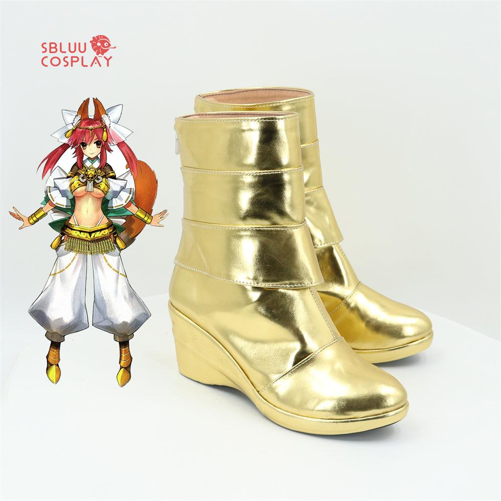 SBluuCosplay Fate Grand Order Tamamo no Mae Cosplay Shoes Custom Made Boots - SBluuCosplay