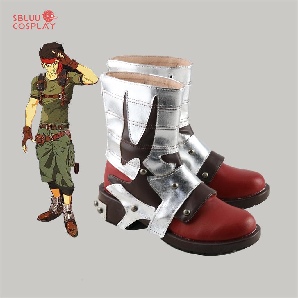 Game Final Fantasy VII Biggs Cosplay Shoes Custom Made Boots - SBluuCosplay