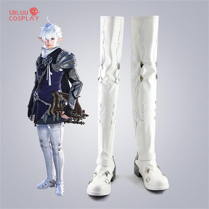 Game Final Fantasy XIV Alphinaud Leveilleur Cosplay Shoes Custom Made Boots - SBluuCosplay