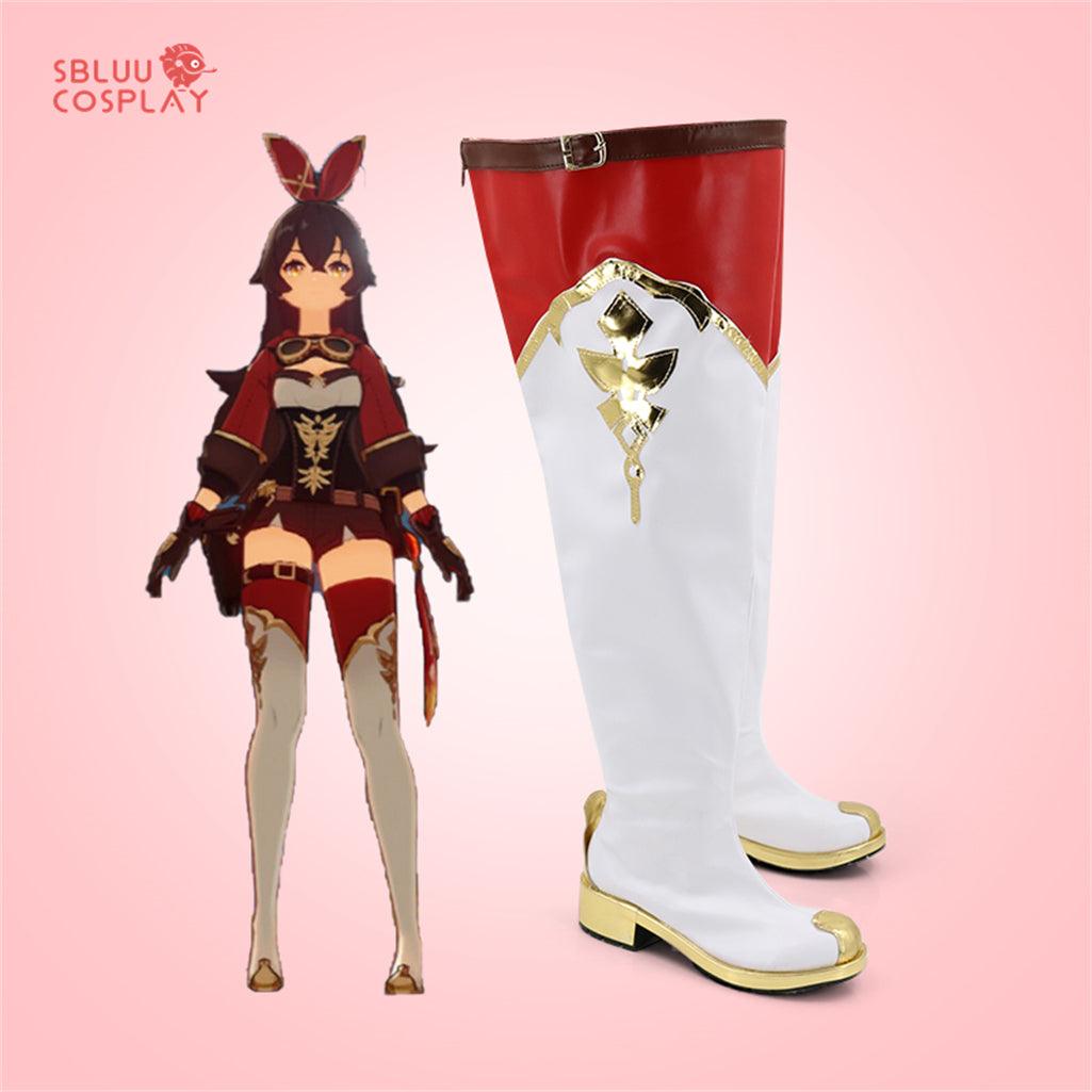 Game Genshin Impact Amber Cosplay Shoes Custom Made Boots - SBluuCosplay