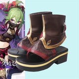 SBluuCosplay Genshin Impact Cosplay Kuki Shinobu Cosplay Shoes Custom Made Boots - SBluuCosplay