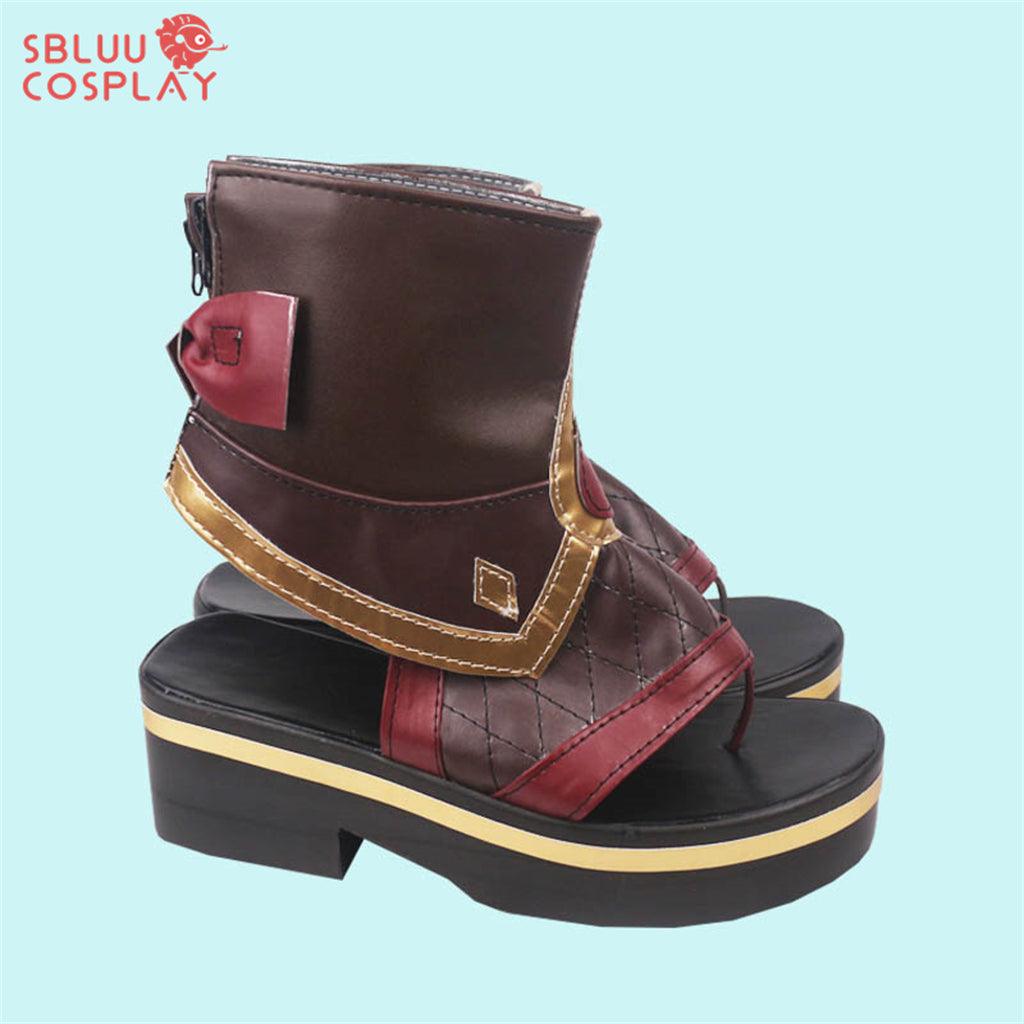 SBluuCosplay Genshin Impact Cosplay Kuki Shinobu Cosplay Shoes Custom Made Boots - SBluuCosplay