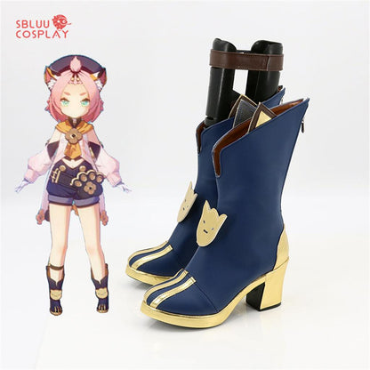 Game Genshin Impact Diona Cosplay Shoes Custom Made Boots - SBluuCosplay