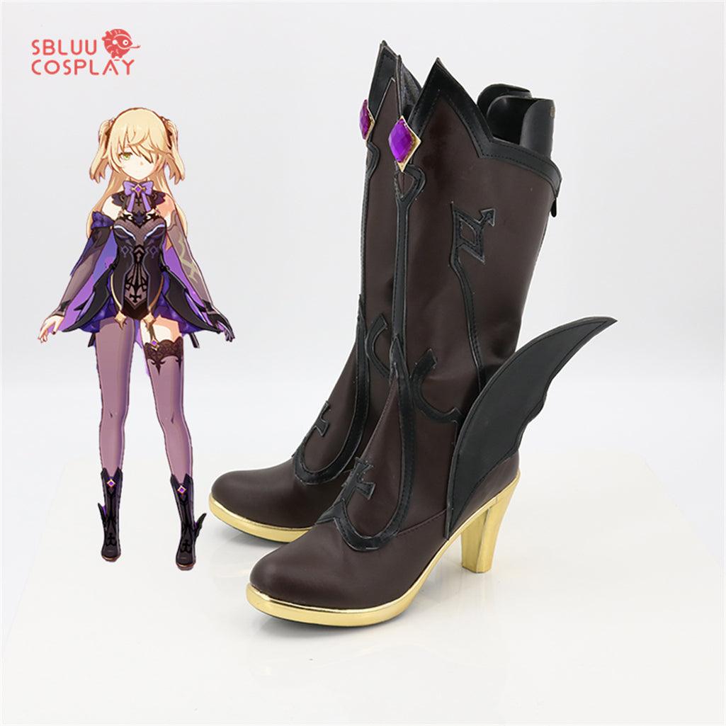 Game Genshin Impact Fischl Cosplay Shoes Custom Made Boots - SBluuCosplay
