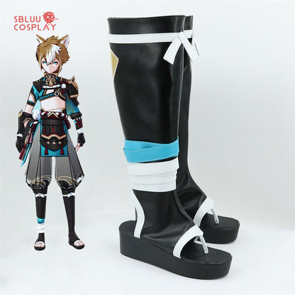 Game Genshin Impact Gorou Cosplay Shoes Custom Made Boots - SBluuCosplay
