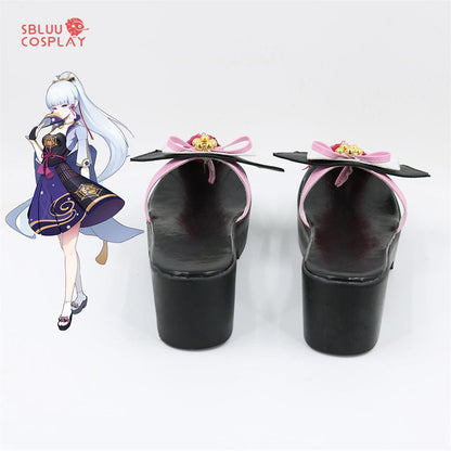 Game Genshin Impact Kamisato Ayaka Cosplay Shoes Custom Made - SBluuCosplay