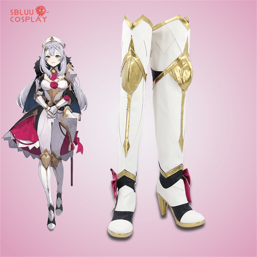 Genshin Impact Noelle Cosplay Shoes Custom Made Boots - SBluuCosplay