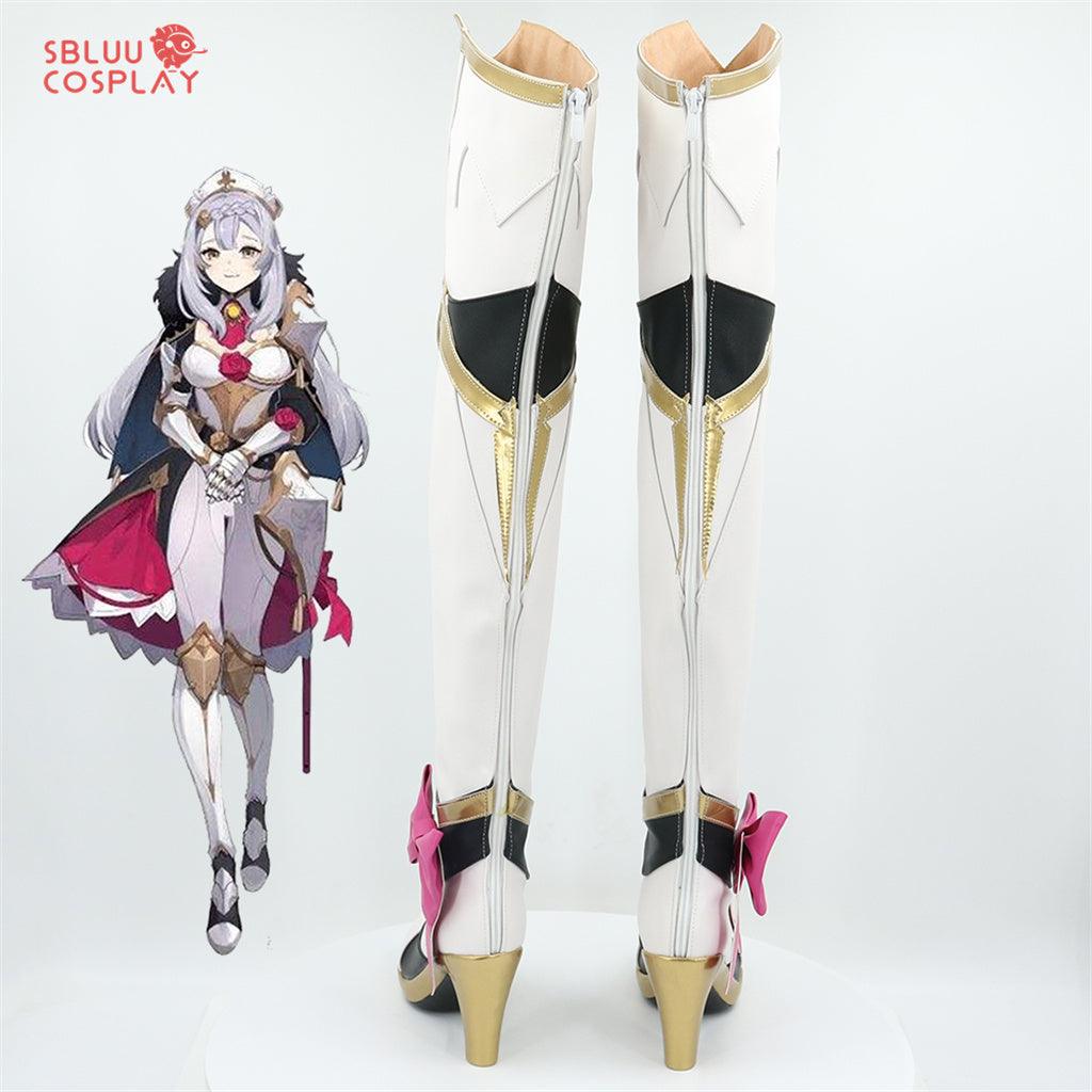 Genshin Impact Noelle Cosplay Shoes Custom Made Boots - SBluuCosplay