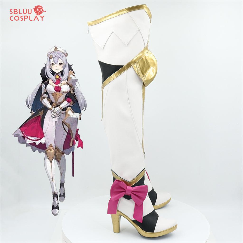 Genshin Impact Noelle Cosplay Shoes Custom Made Boots - SBluuCosplay