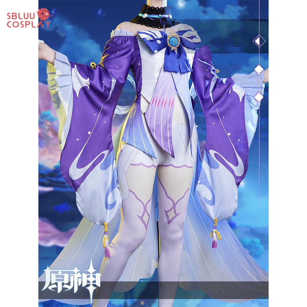 Game Genshin Impact Sangonomiya Kokomi Cosplay Costume with Wig - SBluuCosplay