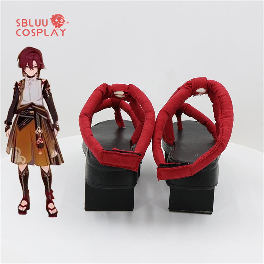 SBluuCosplay Genshin Impact Shikanoin Heizou Cosplay Shoes Custom Made Boots - SBluuCosplay