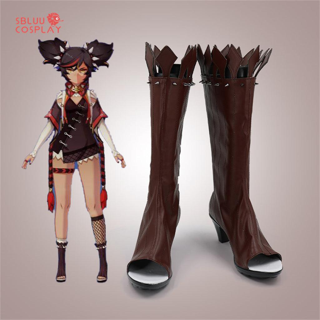 Game Genshin Impact Xinyan Cosplay Shoes Custom Made Boots - SBluuCosplay