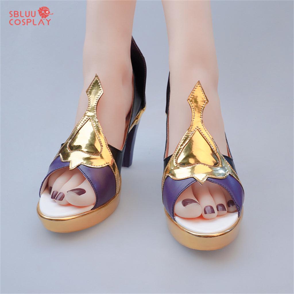 Game Genshin Impact Yelan Cosplay Shoes Custom Made Boots - SBluuCosplay