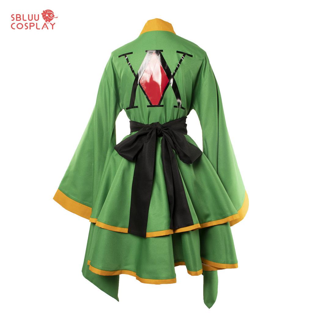Hunter×Hunter Gon Freecss Cosplay Costume Women Lolita Green Kimono Dress - SBluuCosplay