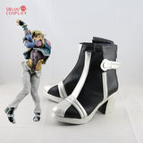 JoJo's Bizarre Adventure Caesar Anthonio Zeppeli Black Cosplay Shoes Custom Made Boots - SBluuCosplay