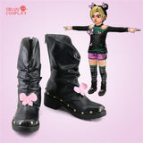 JoJo's Bizarre Adventure Jolyne Cujoh Black Cosplay Shoes Custom Made Boots - SBluuCosplay