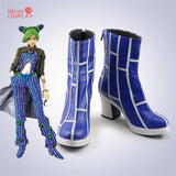 JoJo's Bizarre Adventure Jolyne Cujoh Blue Cosplay Shoes Custom Made Boots - SBluuCosplay