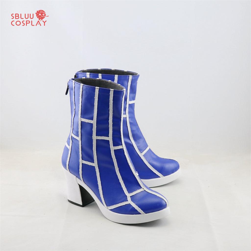 JoJo's Bizarre Adventure Jolyne Cujoh Blue Cosplay Shoes Custom Made Boots - SBluuCosplay
