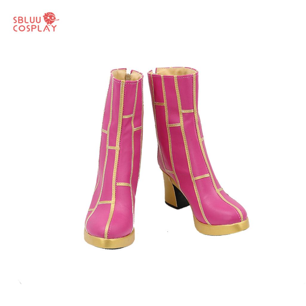 JoJo's Bizarre Adventure Jolyne Cujoh Pink Cosplay Shoes Custom Made Boots - SBluuCosplay