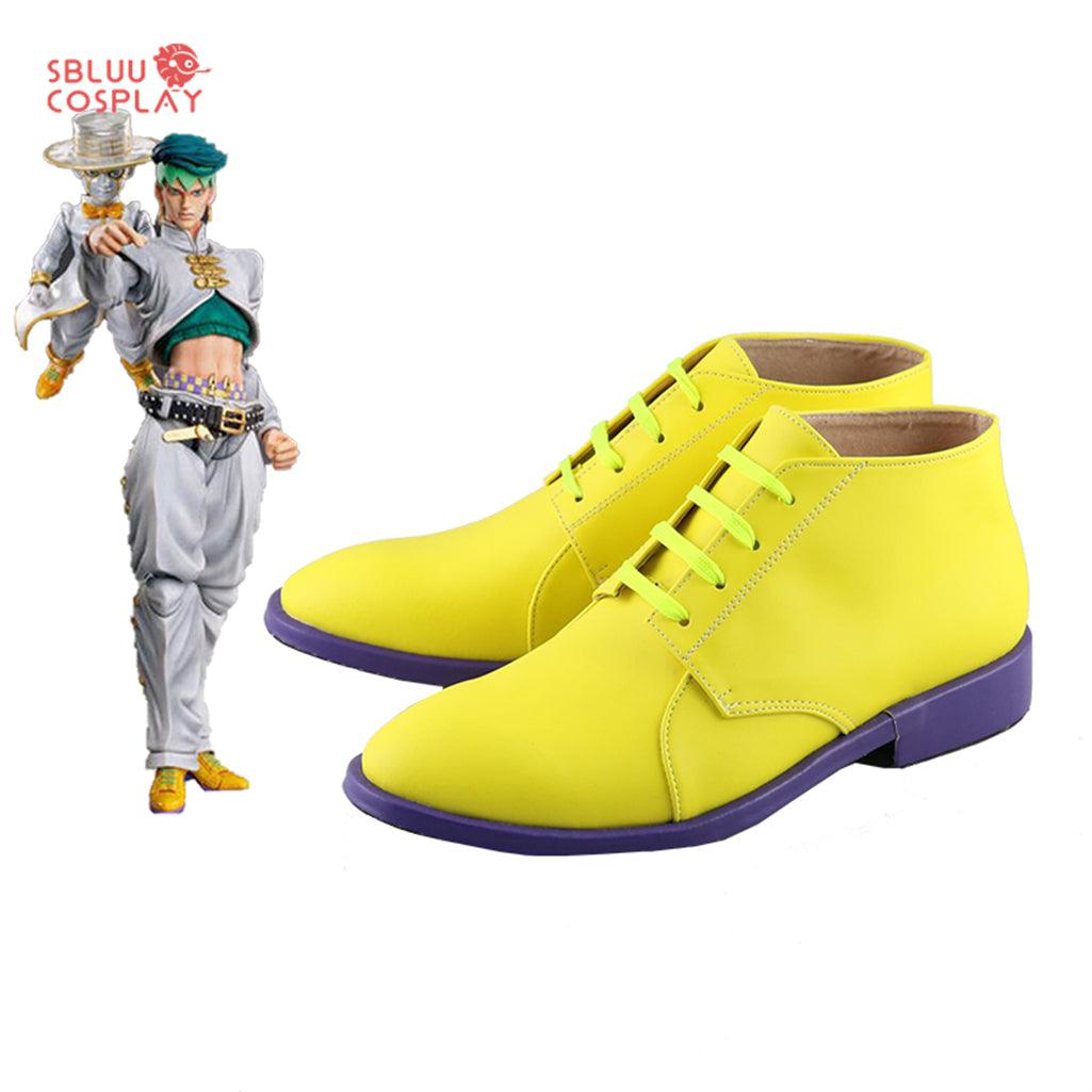 JoJo's Bizarre Adventure Rohan Kishibe Yellow Cosplay Shoes Custom Made - SBluuCosplay
