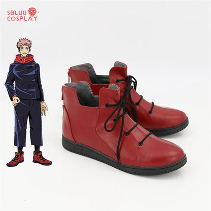 Jujutsu Kaisen Itadori Yuji Cosplay Shoes Custom Made Boots - SBluuCosplay