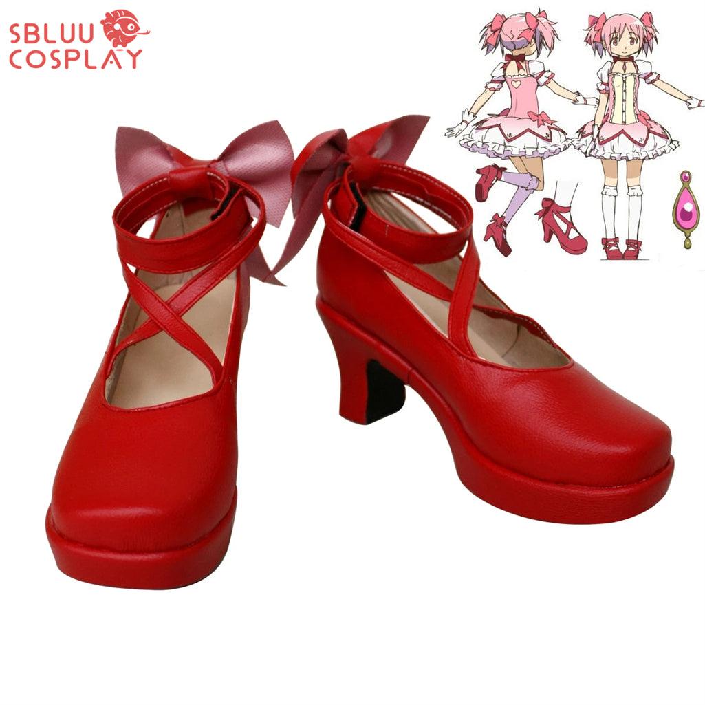 SBluuCosplay Puella Magi Madoka Magica Magical Girl Kaname Madoka Cosplay Shoes Custom Made Boots - SBluuCosplay