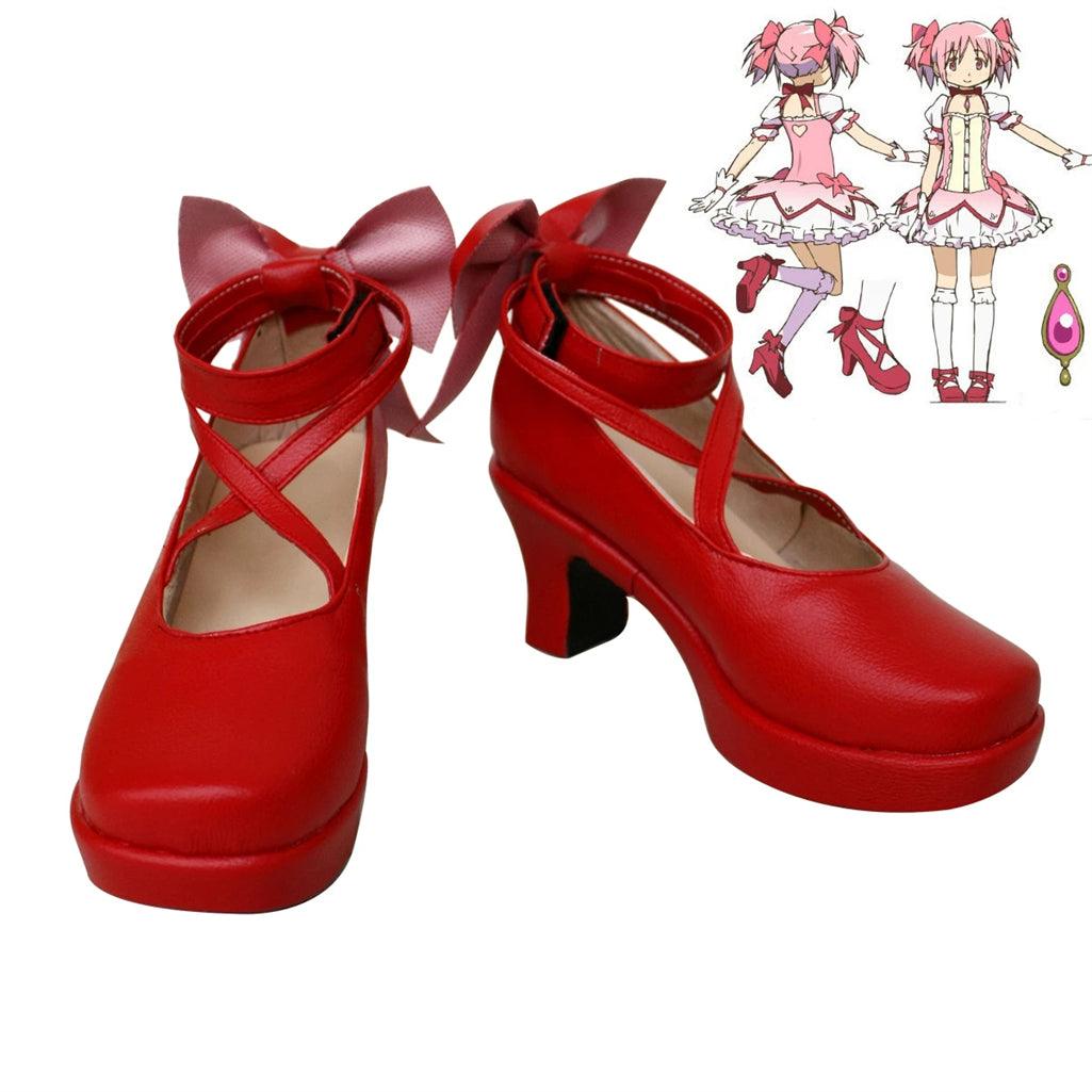 SBluuCosplay Puella Magi Madoka Magica Magical Girl Kaname Madoka Cosplay Shoes Custom Made Boots - SBluuCosplay