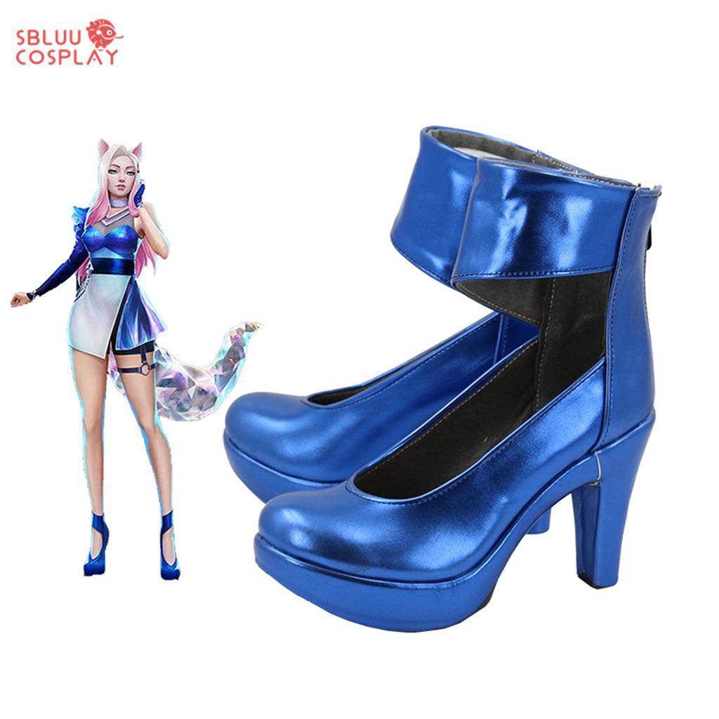 LOL KDA All Out Ahri Cosplay Shoes Halloween Party Custom Made Boots - SBluuCosplay