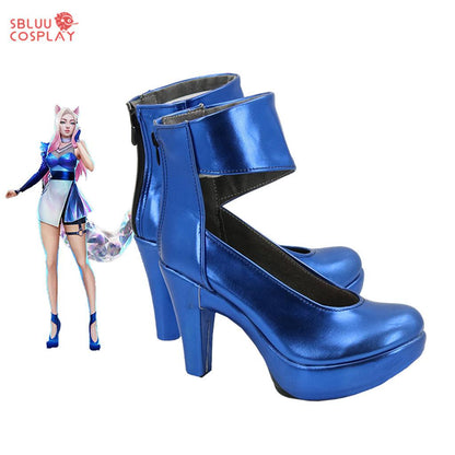 LOL KDA All Out Ahri Cosplay Shoes Halloween Party Custom Made Boots - SBluuCosplay