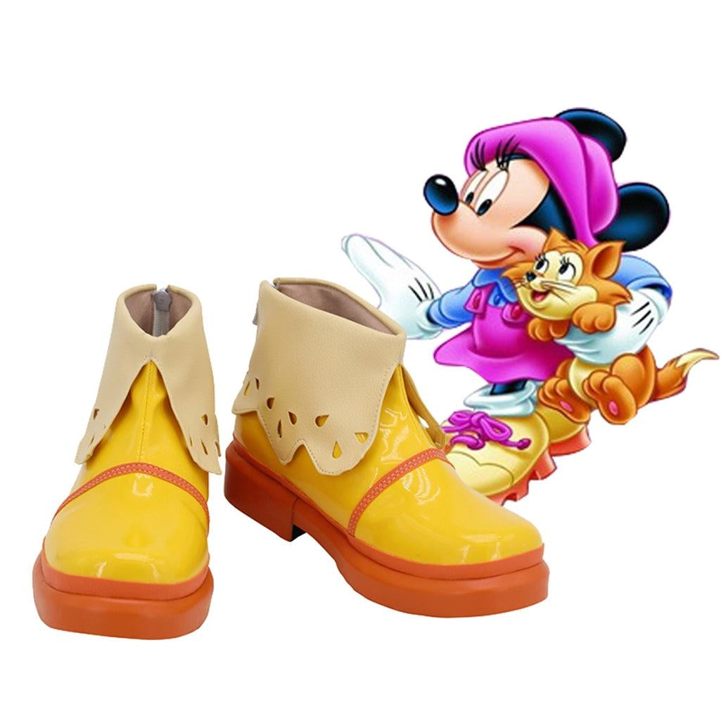 Chaussures de cosplay Minnie Mouse, bottes sur mesure