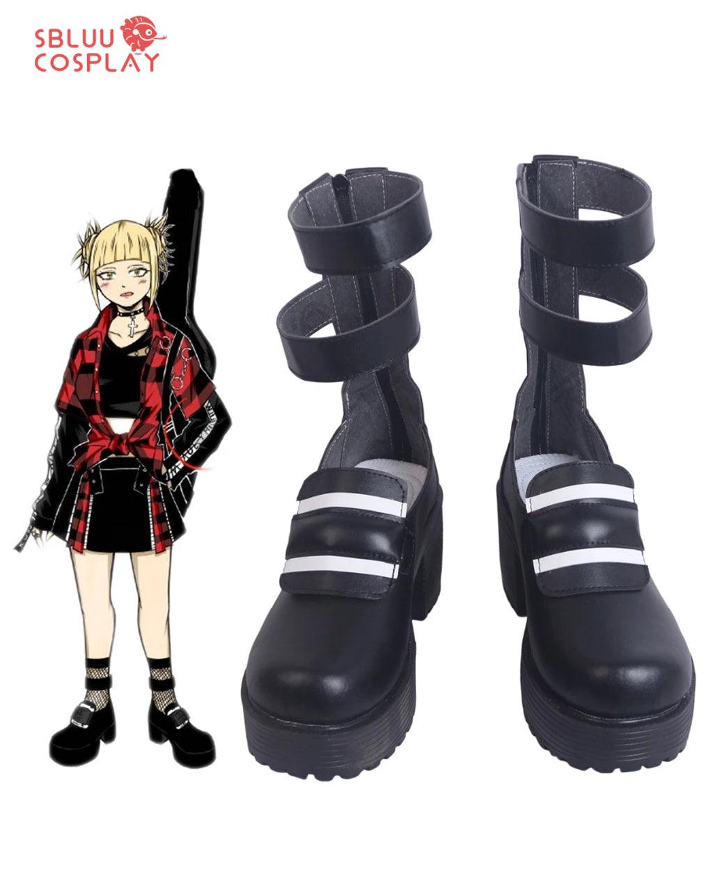 My Hero Academia Himiko Toga Cosplay Shoes Custom Made Black Boots - SBluuCosplay