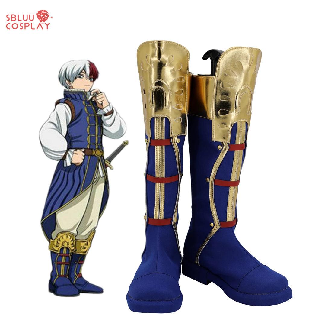 My Hero Academia Shoto Todoroki Cosplay Shoes Custom Made Blue Boots - SBluuCosplay