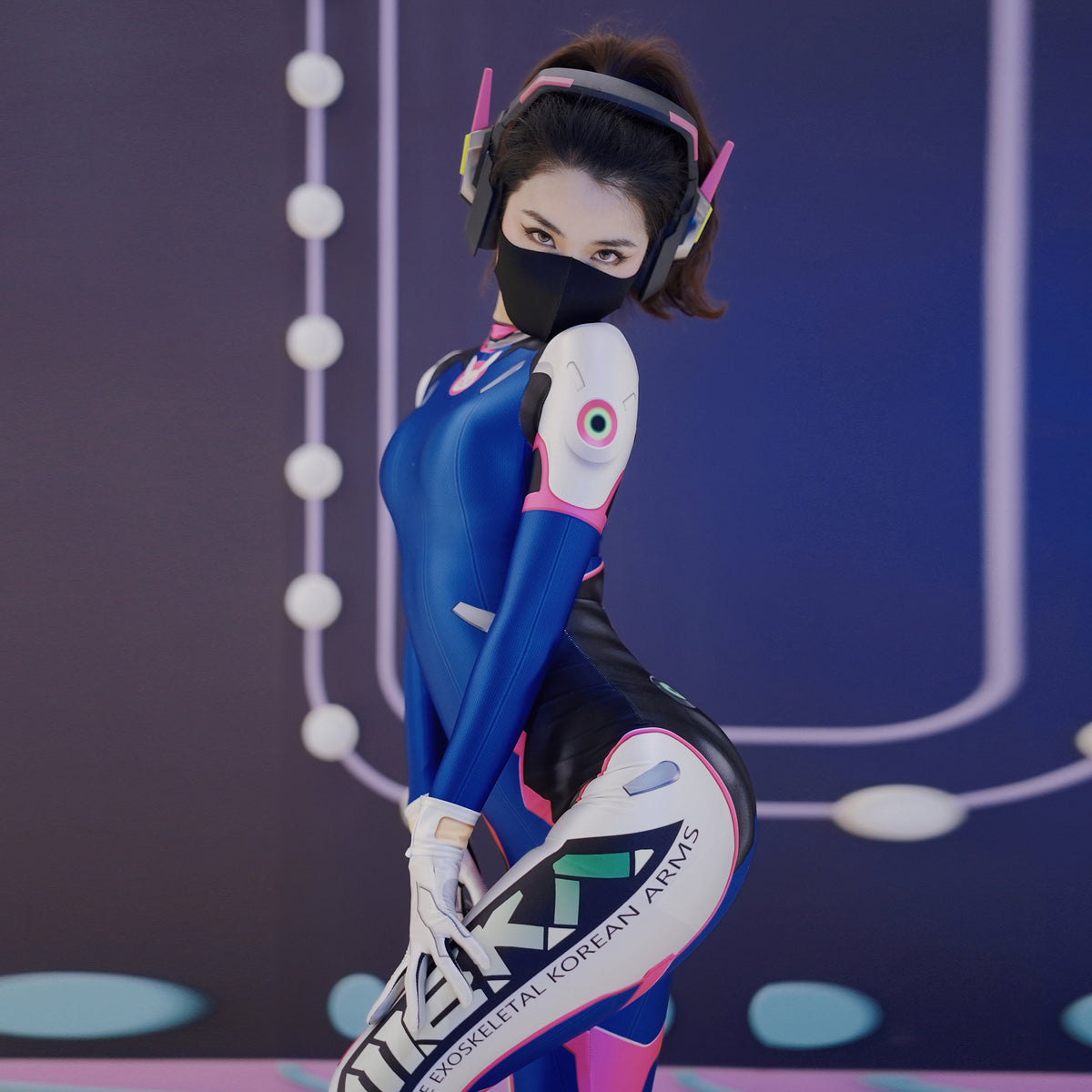 SBluucosplay Overwatch D.Va Costume de cosplay imprimé pour femme