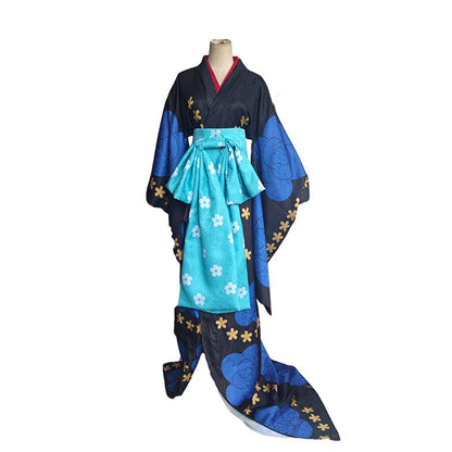 SBluuCosplay One Piece Black Maria Cosplay Costume Kimono Outfit - SBluuCosplay