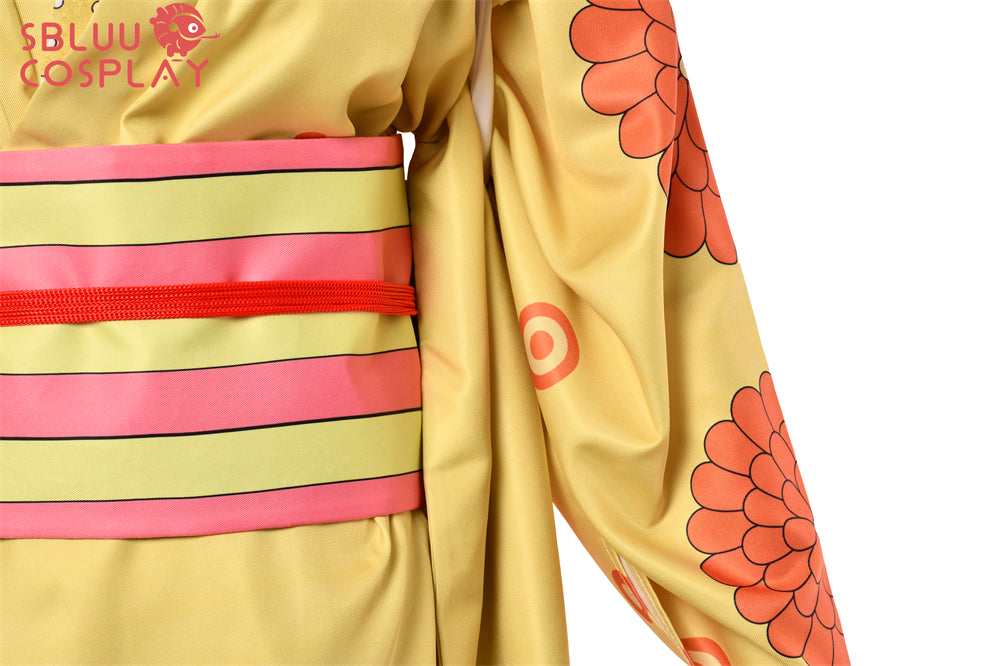 SBluuCosplay One Piece Wano Country O-Kiku Yukata Cosplay Costume Kimono Outfit