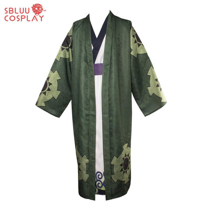 SBluuCosplay One Piece Wano Country Roronoa Zoro Cosplay Costume Kimono Outfit - SBluuCosplay