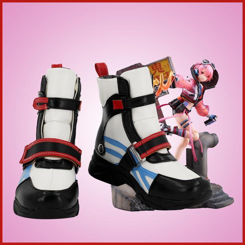 SBluuCosplay Re Zero Starting Life in Another World Ram Cosplay Shoes Custom Made Boots - SBluuCosplay