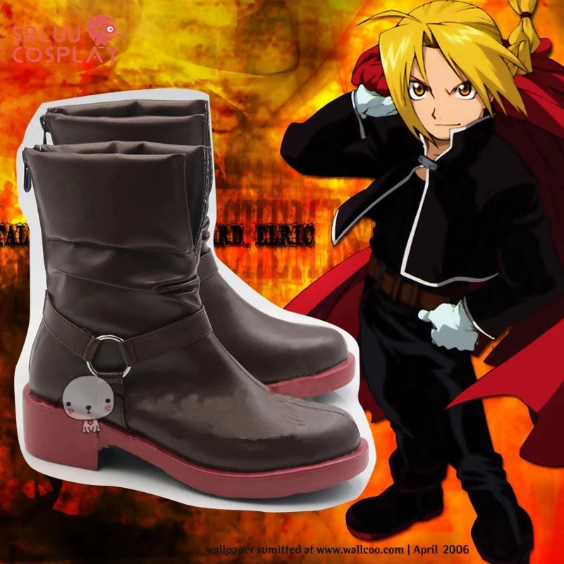 SBluuCosplay Fullmetal Alchemist Roy Mustang Cosplay Shoes Custom Made Boots