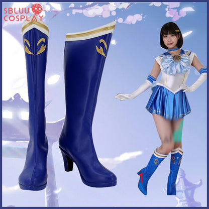 SBluuCosplay Sailor Moon Mizuno Ami Cosplay Shoes Custom Made Boots