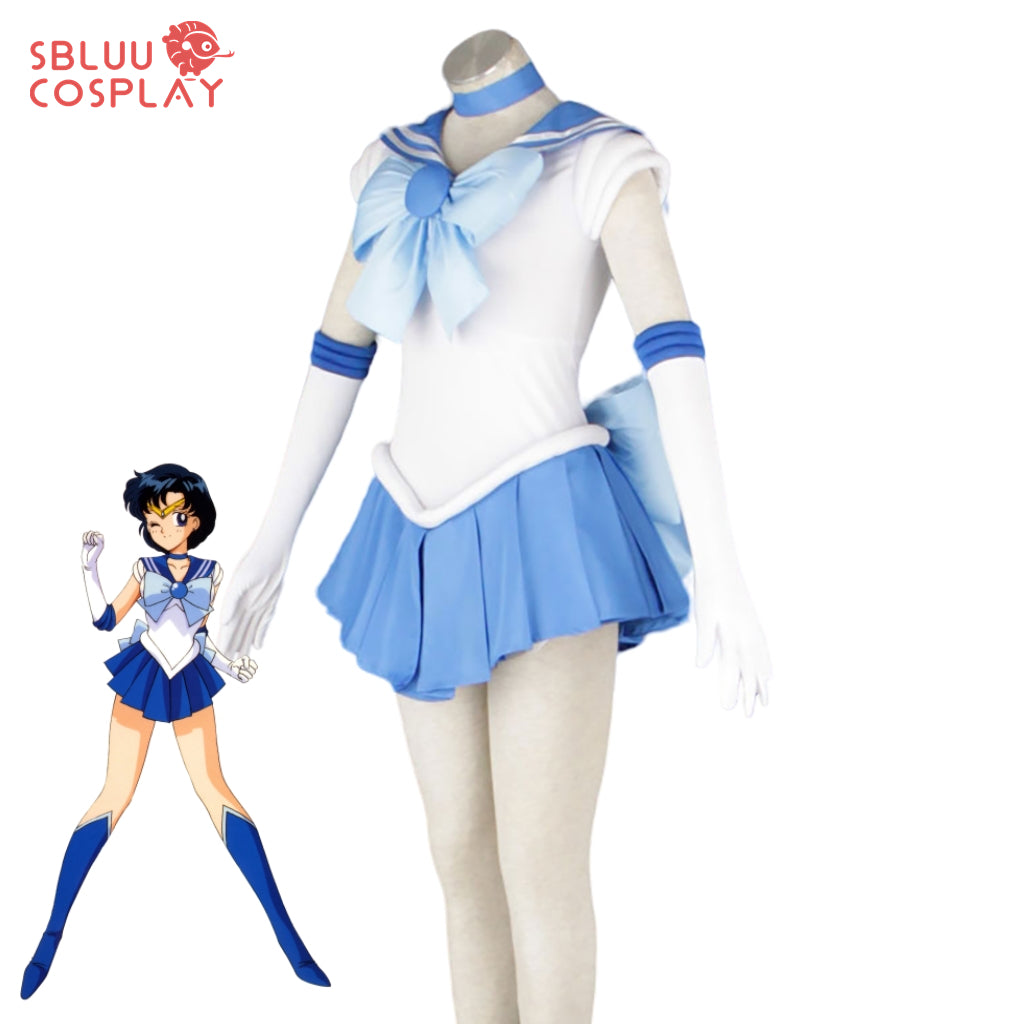 SBluuCosplay Sailor Moon Mizuno Ami Sailor Mercury Cosplay Costume
