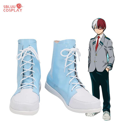 My Hero Academia Shoto Todoroki Cosplay Shoes Custom Made Boots - SBluuCosplay