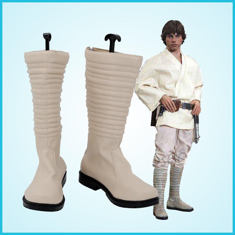 SBluuCosplay Star Wars Luke Skywalker Cosplay Shoes Custom Made Boots - SBluuCosplay