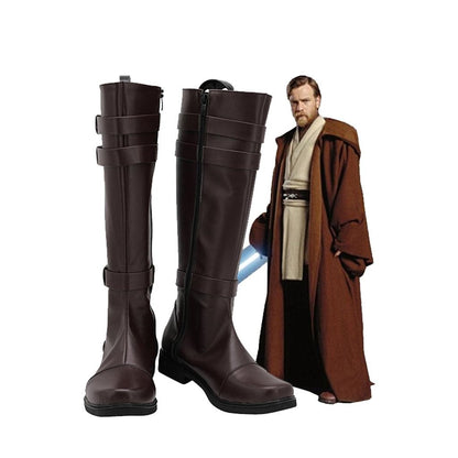 Star Wars Obi Wan Kenobi Cosplay Shoes Custom Made Boots