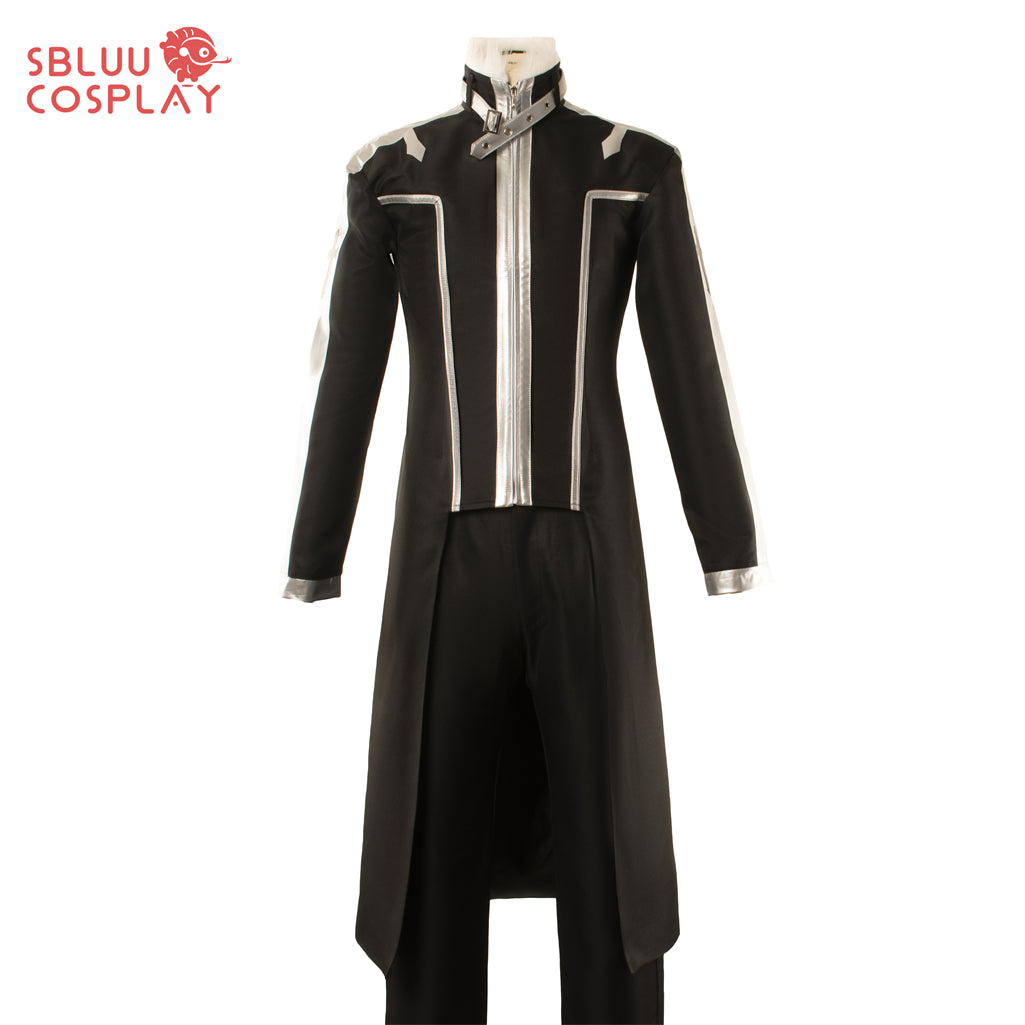 SBluuCosplay Sword Art Online Kirito Cosplay Costume Black Version Top with Pants