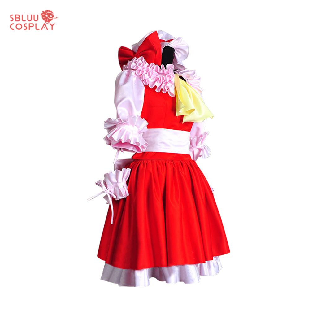 SBluuCosplay Touhou Project Flandre Scarlet Cosplay Costume Custom Made Satin - SBluuCosplay