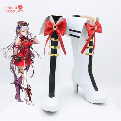 Uma Musume Pretty Derby Gold Ship White Cosplay Shoes Custom Made Boots - SBluuCosplay