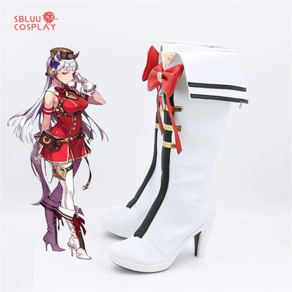 Uma Musume Pretty Derby Gold Ship White Cosplay Shoes Custom Made Boots - SBluuCosplay
